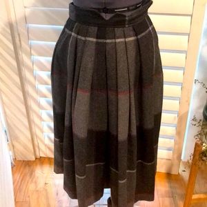 Vintage 1990 Wool Plaid plated Skirt